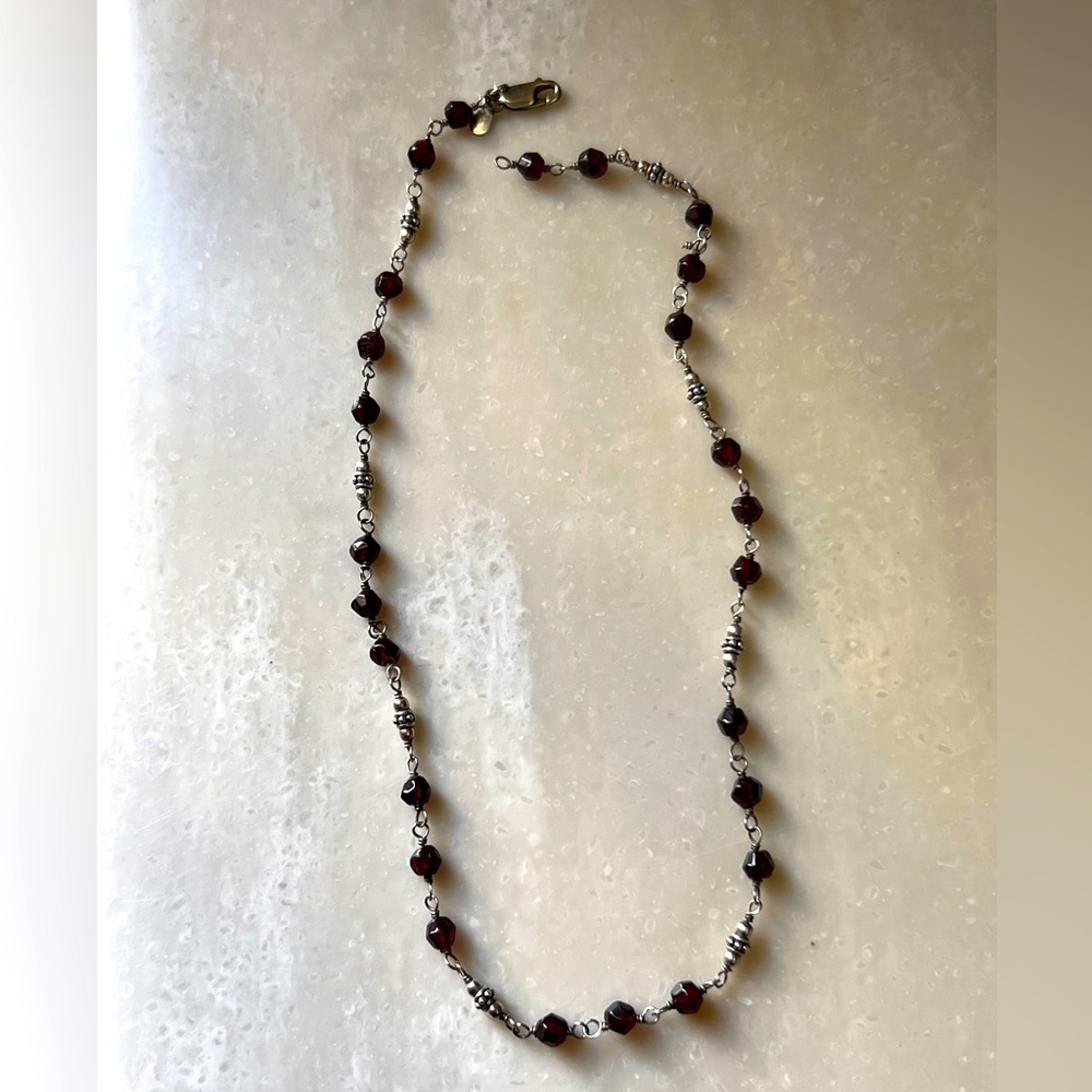 Silpada Garnet and Silver Necklace